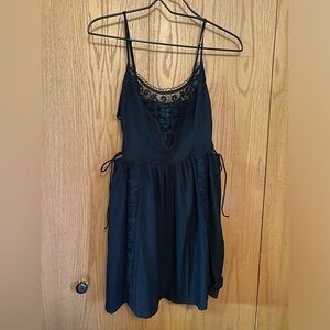 Forever 21 Black Crochet Detail Dress